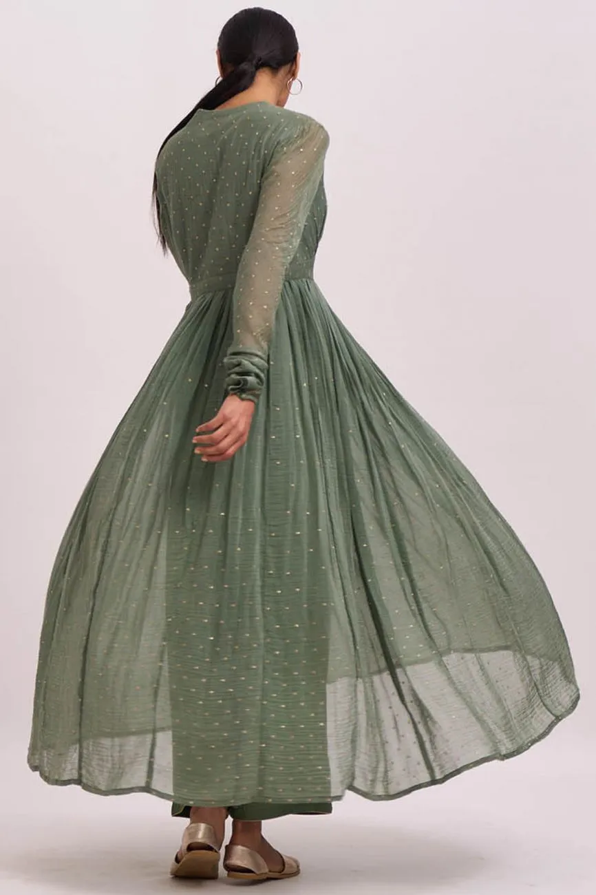 Leaf Green Anarkali