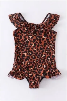 Leopard Ruffle Swimsuit