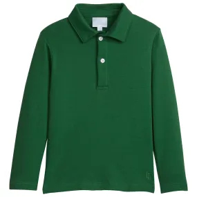 Long Sleeve Polo - Hunter Green