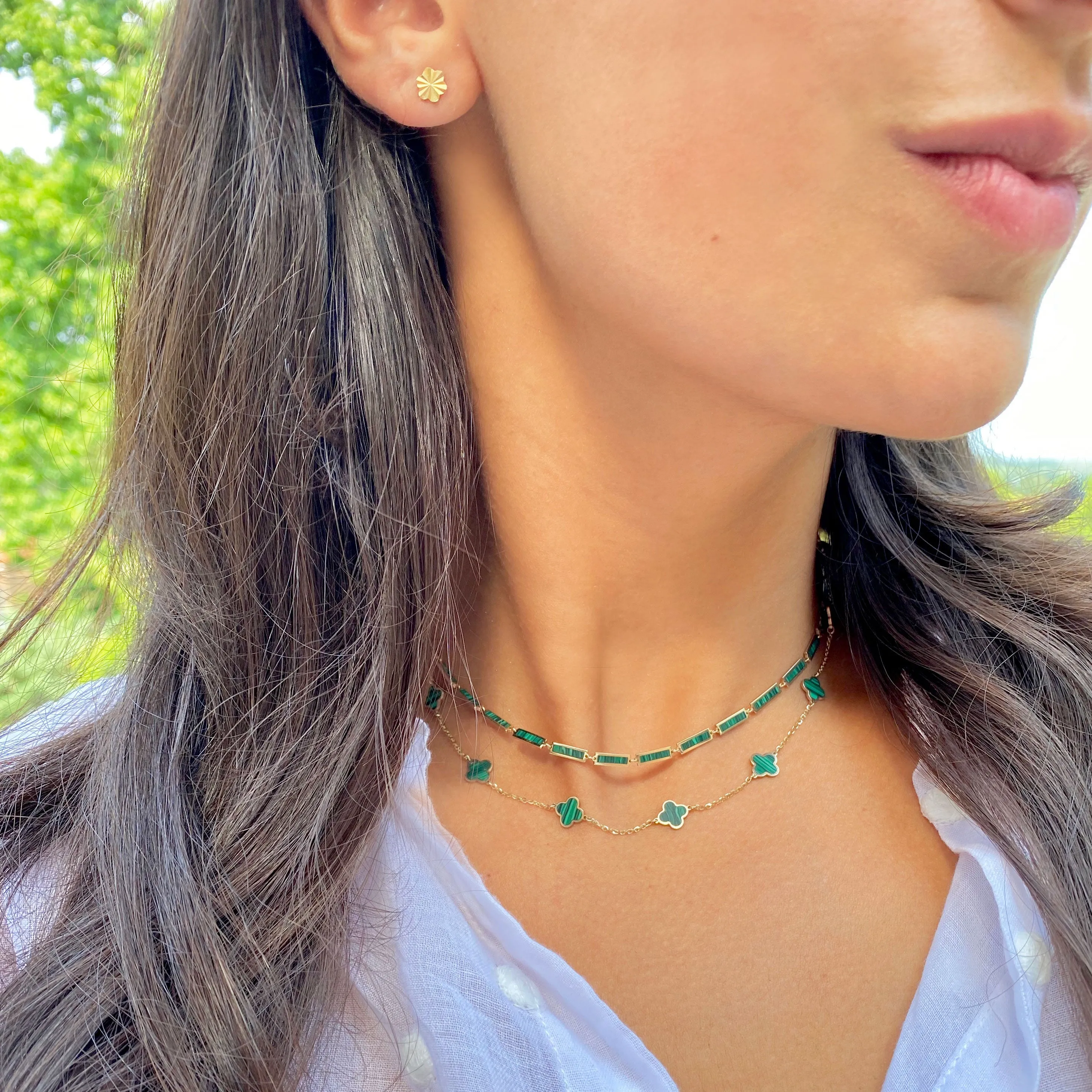 Malachite Bar Necklace