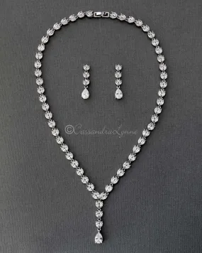 Marquise CZ Bridal Necklace Set