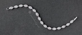 Marquise Leaf Cubic Zirconia Tennis Bracelet