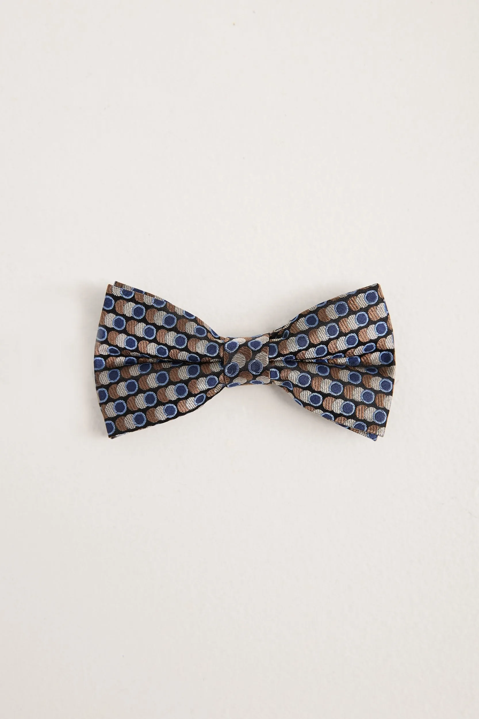 Micro pattern silk bow tie