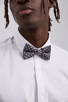 Micro pattern silk bow tie