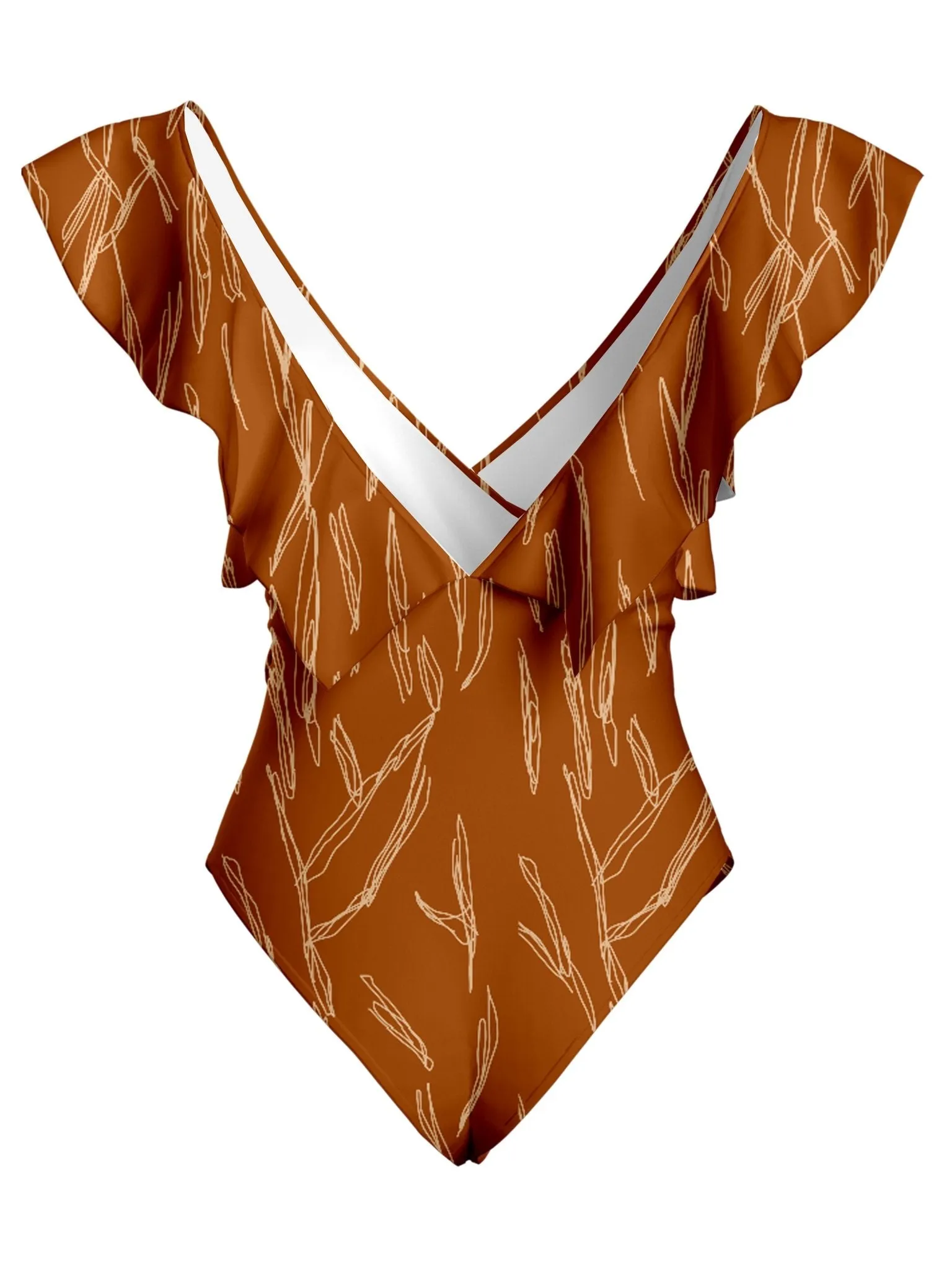 Nabu Swimsuit - Scribble Rust