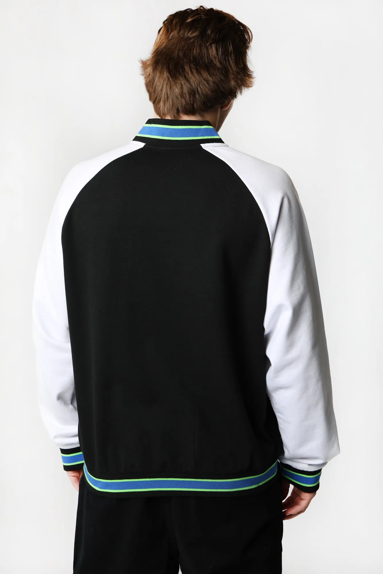 No Fear Mens Fleece Varsity Jacket