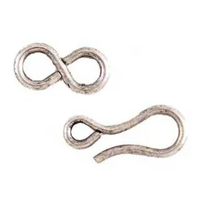 Nunn Design Clasp-Hook & Eye Clasp-Antique Silver-Quantity 1