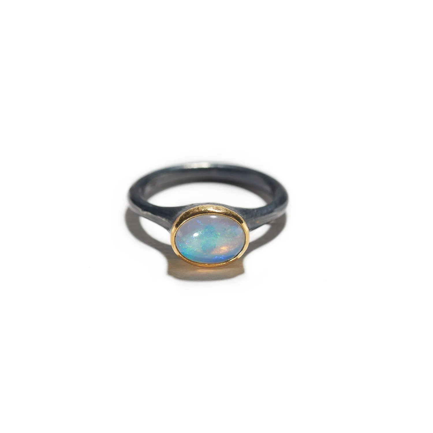 Oval Opal Wrapped in Gold Ring