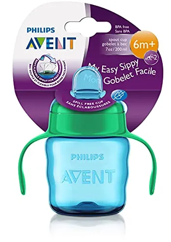 Philips Avent Classic Soft Polypropylene Spout Cup (Green/Blue, 200ml)