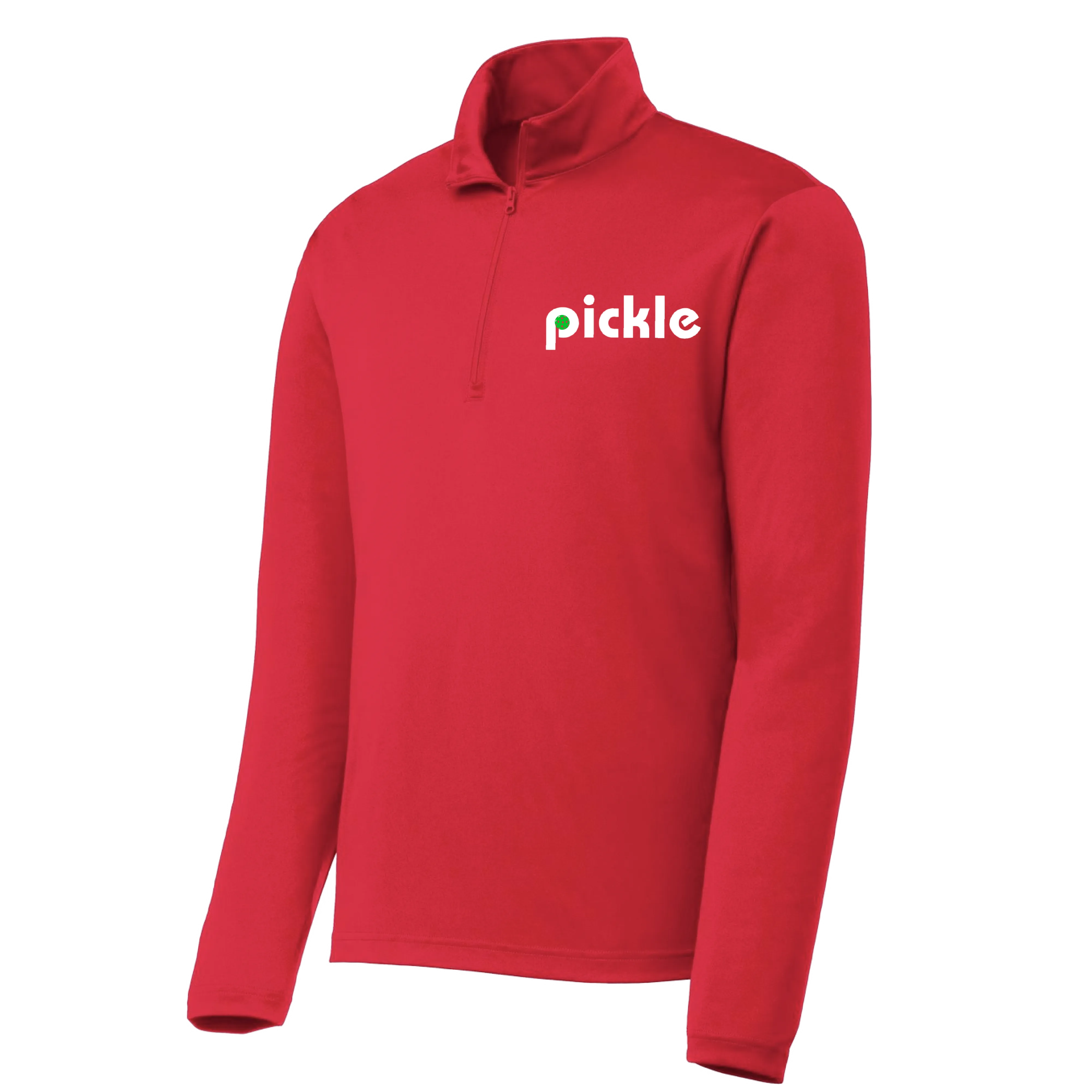 Pickle (Customizable) | Men's 1/4 Zip Long Sleeve Pullover Athletic Shirt | 100% Polyester