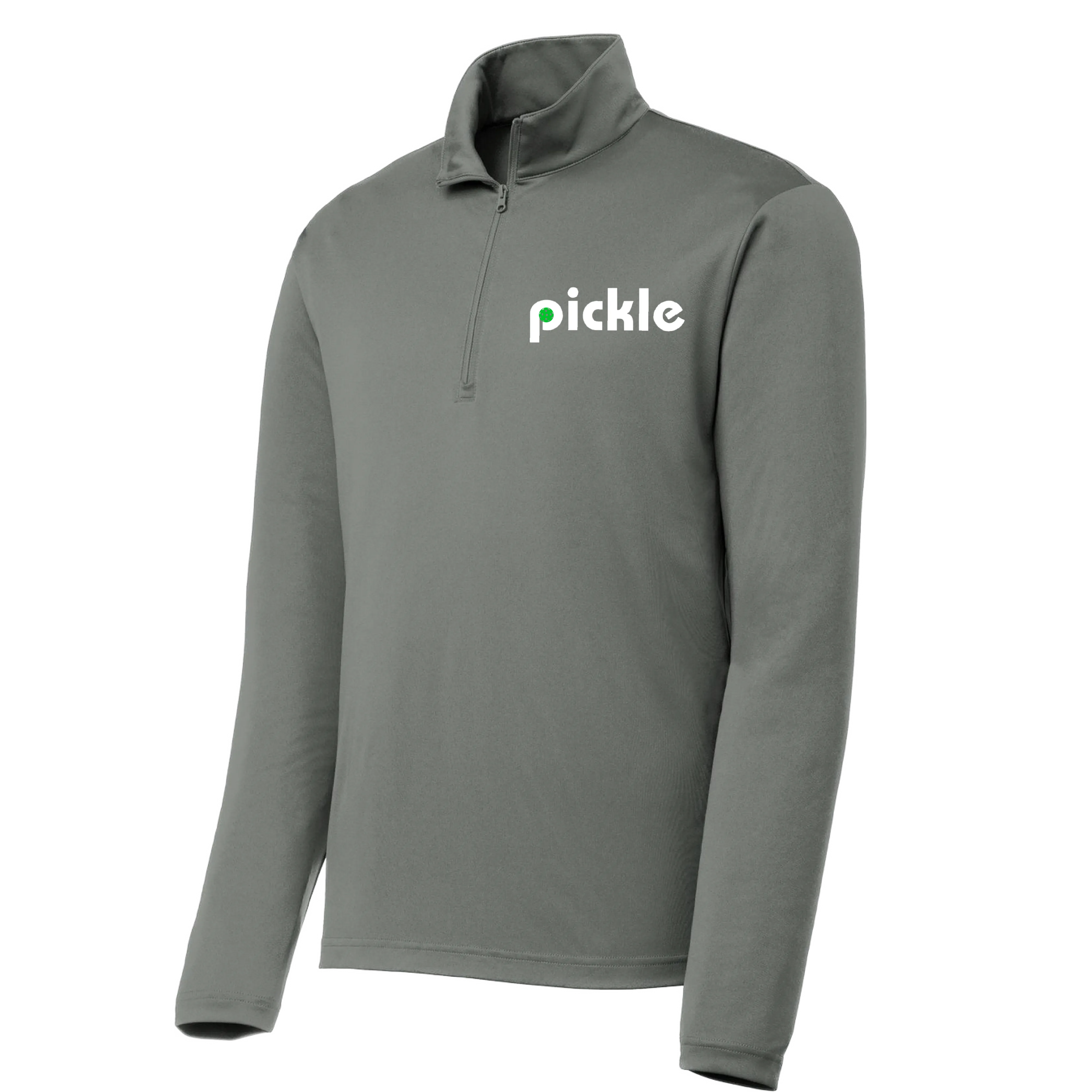 Pickle (Customizable) | Men's 1/4 Zip Long Sleeve Pullover Athletic Shirt | 100% Polyester