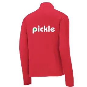 Pickle (Customizable) | Men's 1/4 Zip Long Sleeve Pullover Athletic Shirt | 100% Polyester