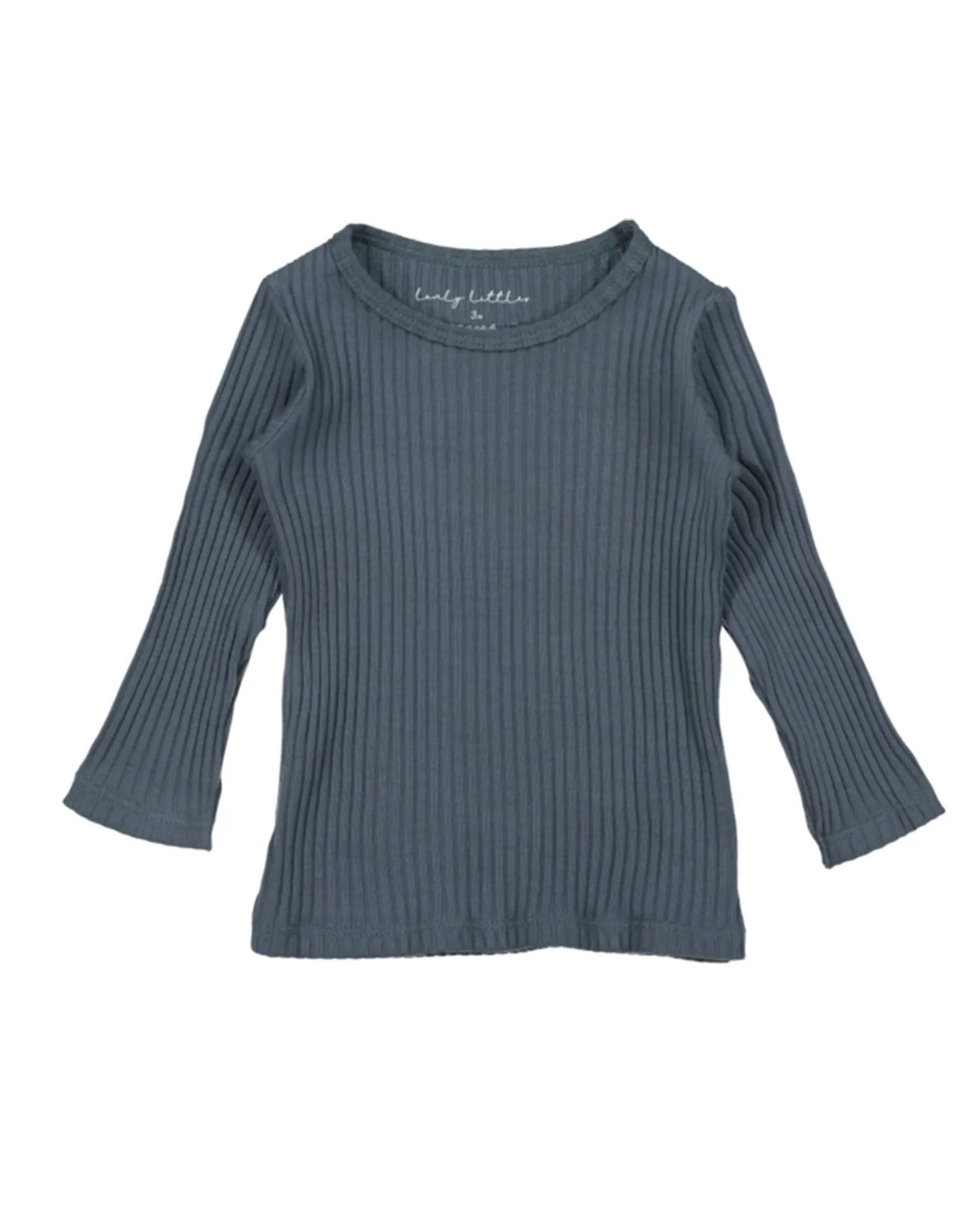 Ribbed Long Sleeve Tee – Midnight Blue