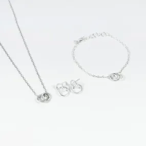 Silver Interlocking Circle Gift Set