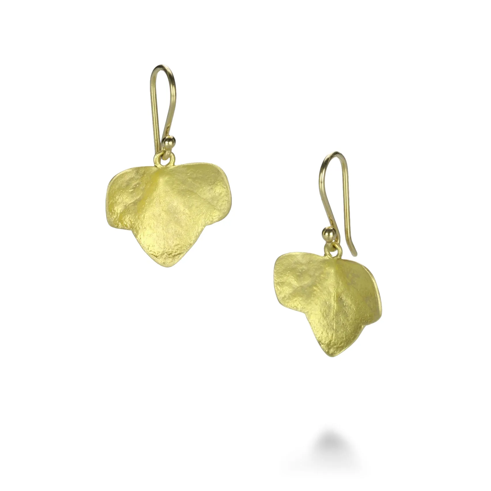 Small 18k Ivy Leaf Earrings