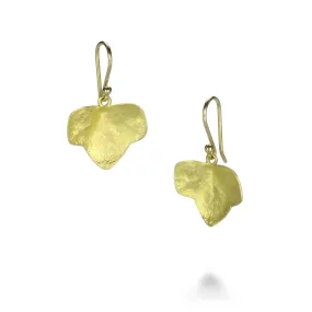 Small 18k Ivy Leaf Earrings