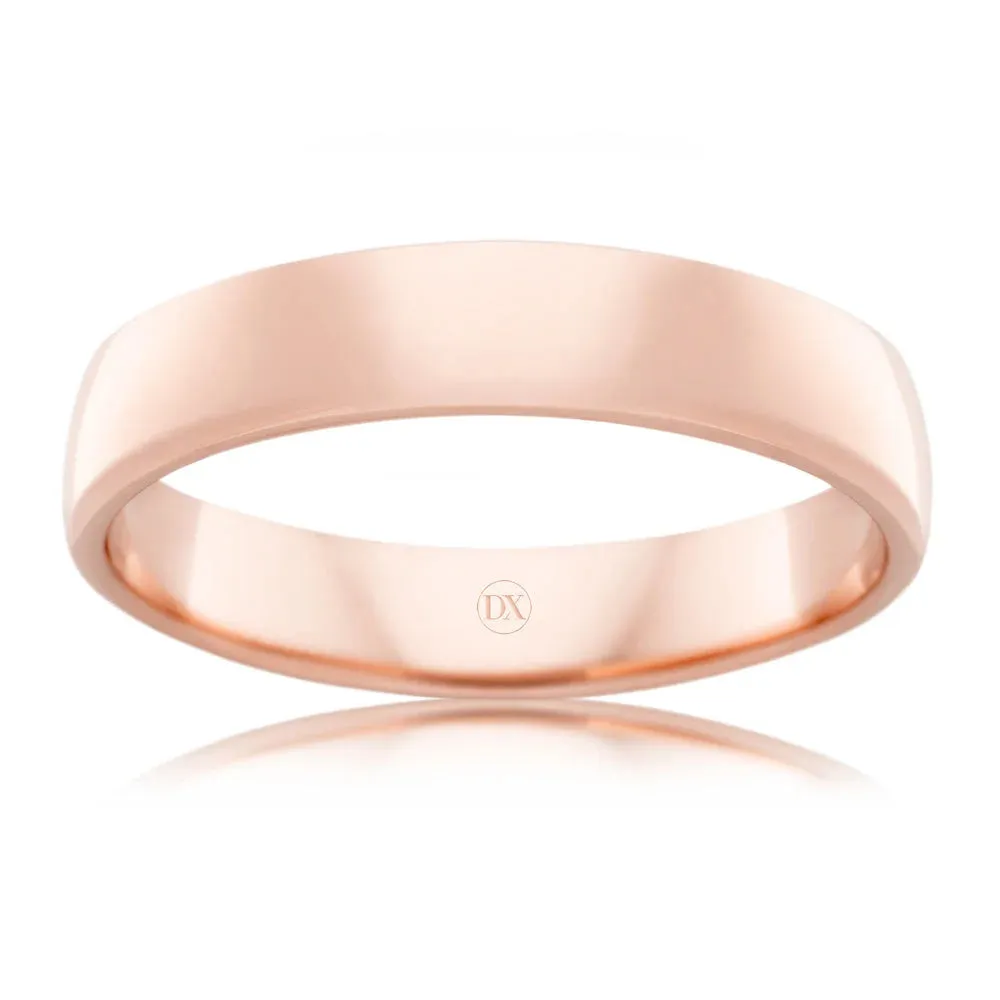 Soft Dome 4mm - 9ct Rose Gold