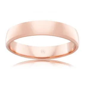 Soft Dome 4mm - 9ct Rose Gold