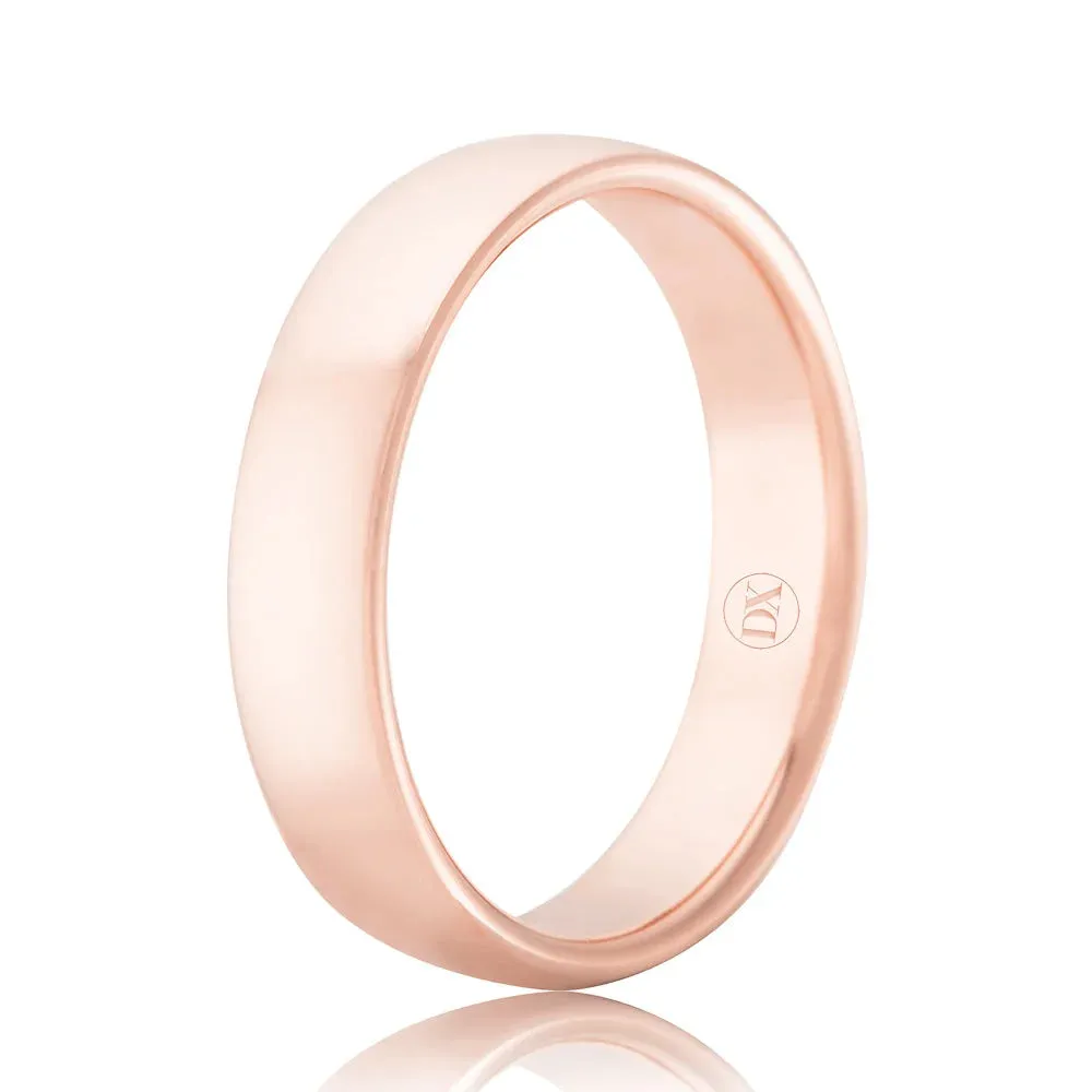 Soft Dome 4mm - 9ct Rose Gold