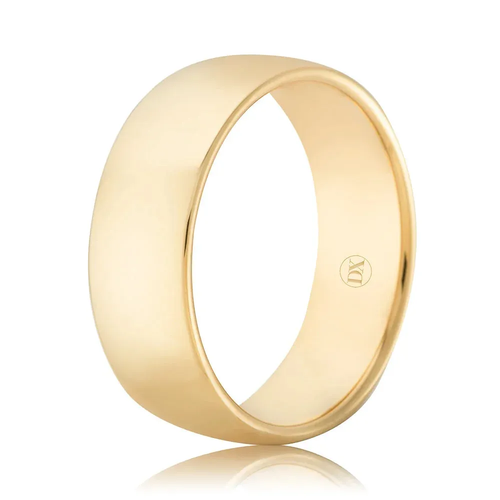 Soft Dome 7mm - 18ct Yellow Gold