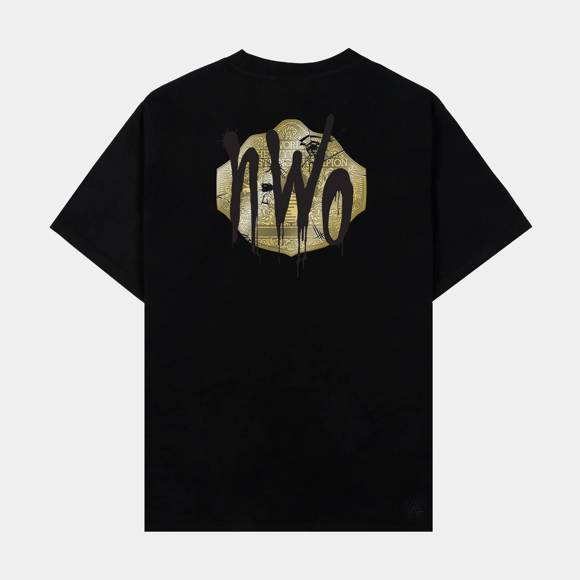 SP x WWE New World Order Mens Short Sleeve Shirt (Black/Gold)