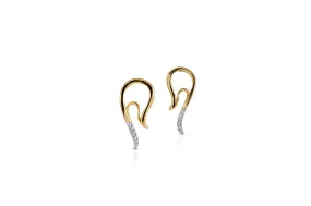 Talay Silhouette Wave Diamond Earrings (mini)