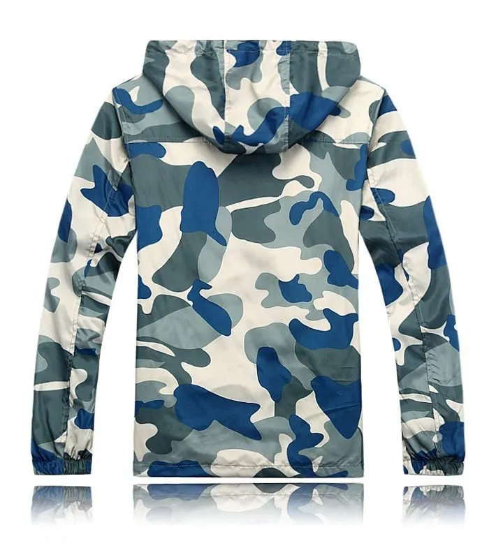 Thin Hooded Camouflage Jacket