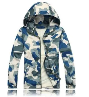 Thin Hooded Camouflage Jacket