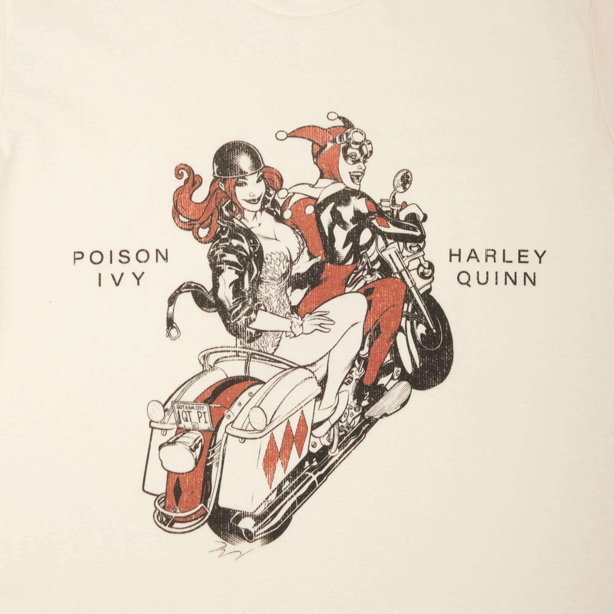 Vintage Poison Ivy & Harley Quinn Natural Tee