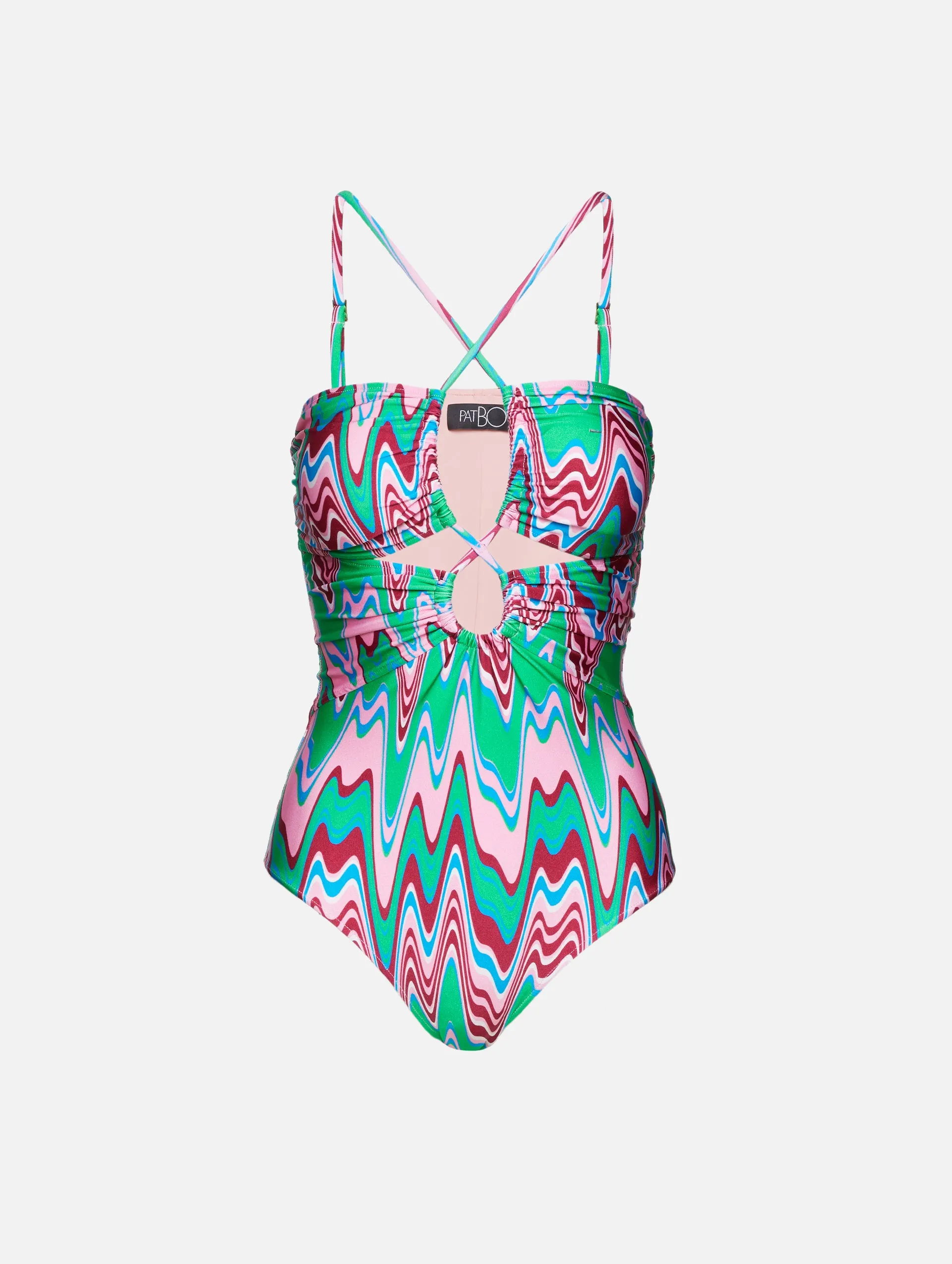 Wave Lace-Up Swimsuit